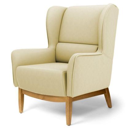 Imagem de Kit 02 Poltronas Milena D02 Base De Madeira Bege C-26