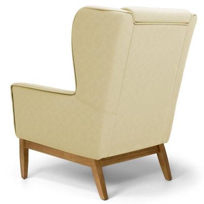 Imagem de Kit 02 Poltronas Milena D02 Base De Madeira Bege C-26