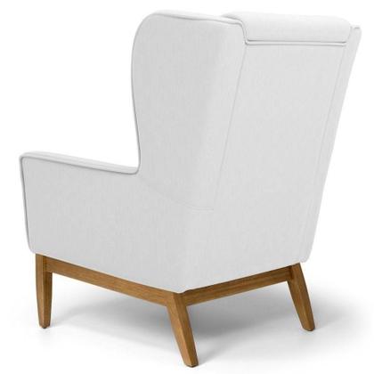 Imagem de Kit 02 Poltronas Milena D02 Base De Madeira Branco C-12