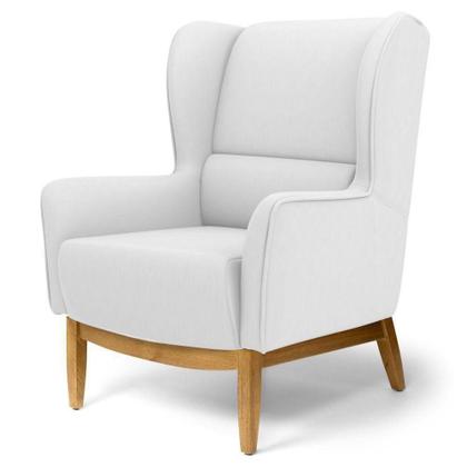 Imagem de Kit 02 Poltronas Milena D02 Base De Madeira Branco C-12