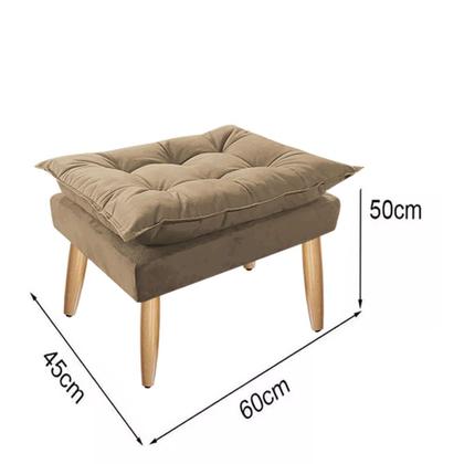 Imagem de Kit 02 poltronas Opala 1 Puff Opala varias cores suede  Mercado Dos Móveis