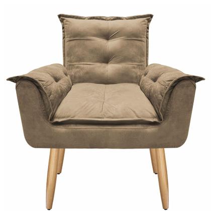 Imagem de Kit 02 poltronas Opala 1 Puff Opala varias cores suede  Mercado Dos Móveis