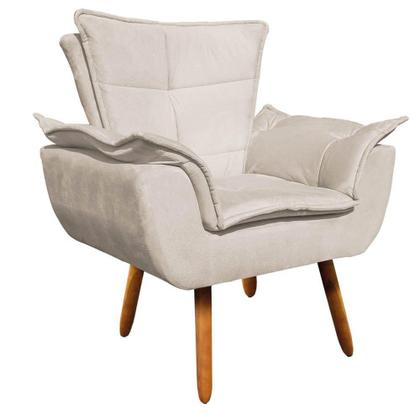 Imagem de Kit 02 Poltronas Opala Com 01 Puff Opala Suede Bege