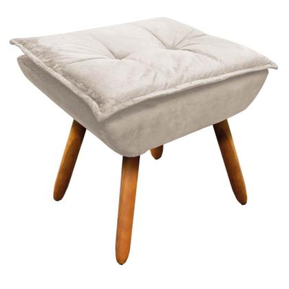 Imagem de Kit 02 Poltronas Opala Com 01 Puff Opala Suede Bege