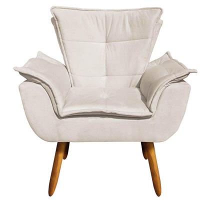 Imagem de Kit 02 Poltronas Opala Com 01 Puff Opala Suede Bege