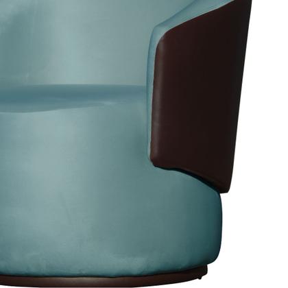 Imagem de Kit 02 Poltronas Orgânica Design Confortável Beatriz Tecido Veludo Com Composê em material sintético Marrom - Estopar