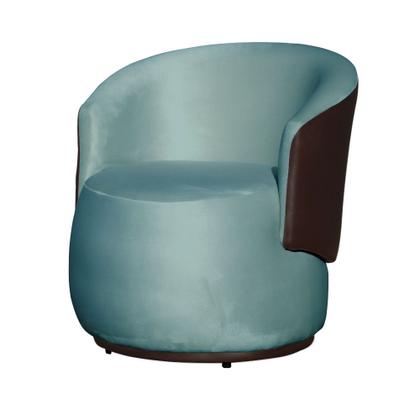 Imagem de Kit 02 Poltronas Orgânica Design Confortável Beatriz Tecido Veludo Com Composê em material sintético Marrom - Estopar