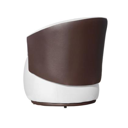 Imagem de Kit 02 Poltronas Orgânica Design Confortável Beatriz Tecido Veludo Com Composê em material sintético Marrom - Estopar