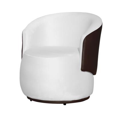 Imagem de Kit 02 Poltronas Orgânica Design Confortável Beatriz Tecido Veludo Com Composê em material sintético Marrom - Estopar