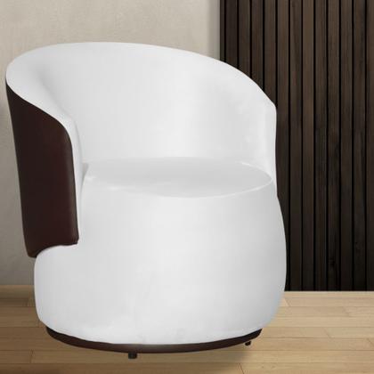 Imagem de Kit 02 Poltronas Orgânica Design Confortável Beatriz Tecido Veludo Com Composê em material sintético Marrom - Estopar