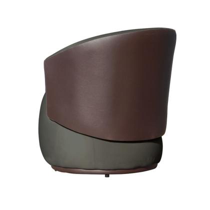 Imagem de Kit 02 Poltronas Orgânica Design Confortável Beatriz Tecido Veludo Com Composê em material sintético Marrom - Estopar