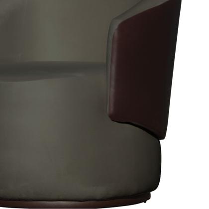 Imagem de Kit 02 Poltronas Orgânica Design Confortável Beatriz Tecido Veludo Com Composê em material sintético Marrom - Estopar