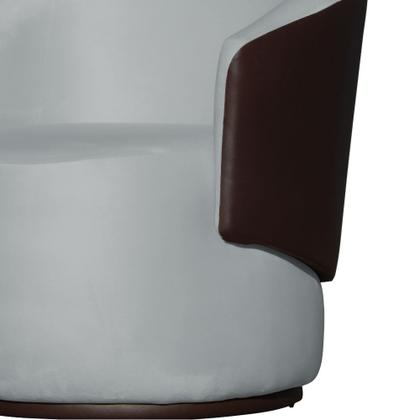 Imagem de Kit 02 Poltronas Orgânica Design Confortável Beatriz Tecido Veludo Com Composê em material sintético Marrom - Estopar