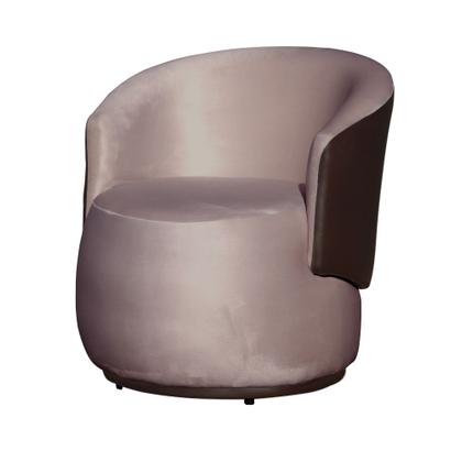 Imagem de Kit 02 Poltronas Orgânica Design Confortável Beatriz Tecido Veludo Com Composê em material sintético Marrom - Estopar