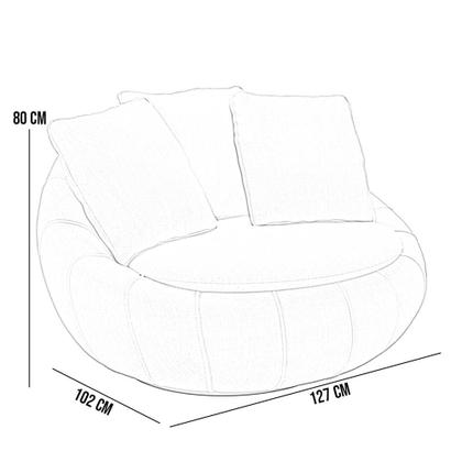 Imagem de Kit 02 Poltronas Para Sala De Estar Decorativa Giratória Kira M03 Linho Cinza - Lyam Decor