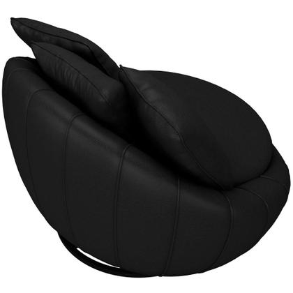 Imagem de Kit 02 Poltronas Para Sala De Estar Decorativa Giratória Kira M03 Sintético Preto - Lyam Decor