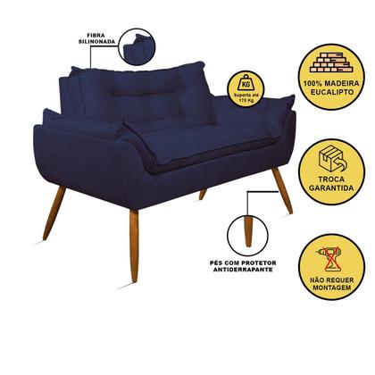 Imagem de Kit 02 Poltronas + Sofá 2 lugares com Puff Opala Balaqui