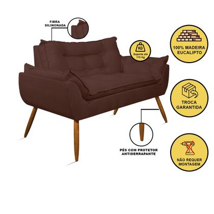 Imagem de Kit 02 Poltronas + Sofá 2 lugares com Puff Opala Balaqui