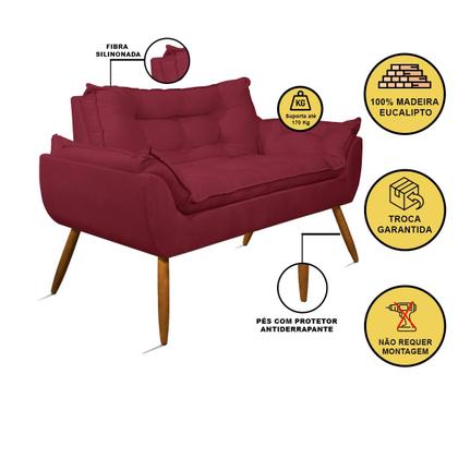 Imagem de Kit 02 Poltronas + Sofá 2 lugares com Puff Opala Balaqui