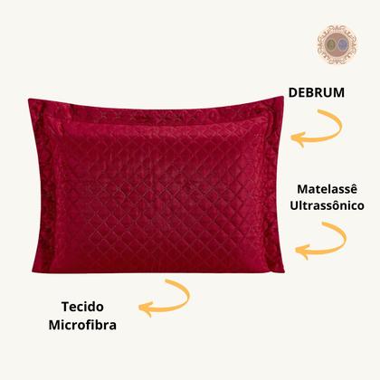 Imagem de Kit 02 Porta Travesseiro Matelado Fronha Capa Debrun