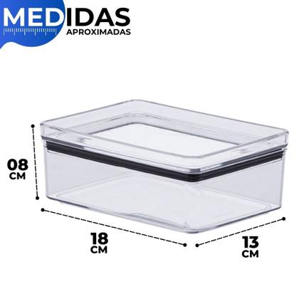 Imagem de Kit 02 Potes Porta-Frios Acrílico Hermético Lumini 770ml