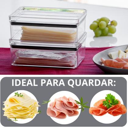Imagem de Kit 02 Potes Porta-Frios Acrílico Hermético Lumini 770ml