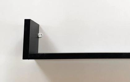 Imagem de KIT 02 Prateleiras U MDF 60cm Preto Livros Decoração Cozinha Quarto Sala Escritório