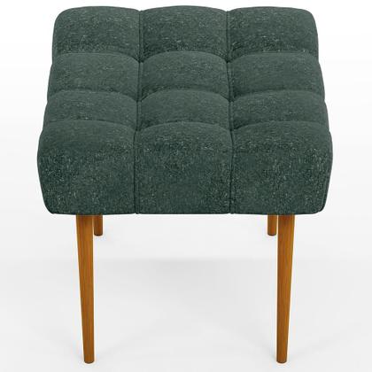 Imagem de Kit 02 Puffs Decorativo Para Sala De Estar Requinte L02 Linho Verde Musgo - Lyam Decor