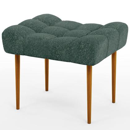 Imagem de Kit 02 Puffs Decorativo Para Sala De Estar Requinte L02 Linho Verde Musgo - Lyam Decor
