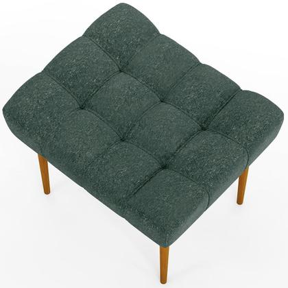 Imagem de Kit 02 Puffs Decorativo Para Sala De Estar Requinte L02 Linho Verde Musgo - Lyam Decor