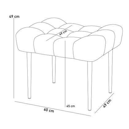 Imagem de Kit 02 Puffs Decorativo Para Sala De Estar Requinte L02 Linho Verde Musgo - Lyam Decor