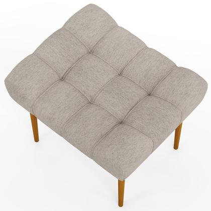 Imagem de Kit 02 Puffs Para Sala De Estar Requinte L02 Linho Bege