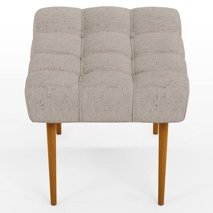 Imagem de Kit 02 Puffs Para Sala De Estar Requinte L02 Linho Bege