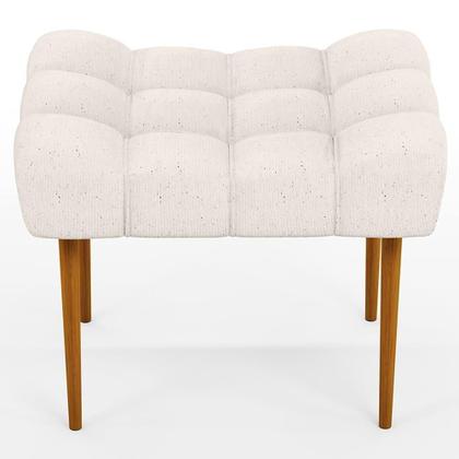 Imagem de Kit 02 Puffs Para Sala De Estar Requinte L02 Linho Cru