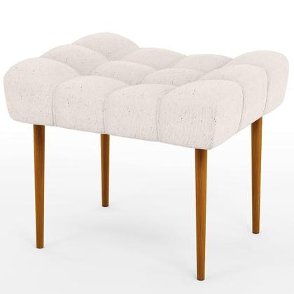 Imagem de Kit 02 Puffs Para Sala De Estar Requinte L02 Linho Cru