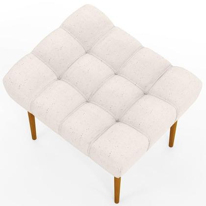 Imagem de Kit 02 Puffs Para Sala De Estar Requinte L02 Linho Cru