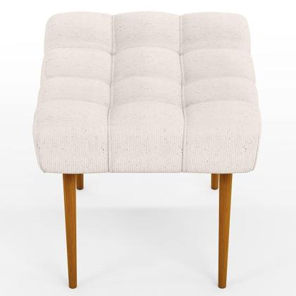 Imagem de Kit 02 Puffs Para Sala De Estar Requinte L02 Linho Cru