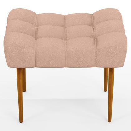 Imagem de Kit 02 Puffs Para Sala De Estar Requinte L02 Linho Rosê