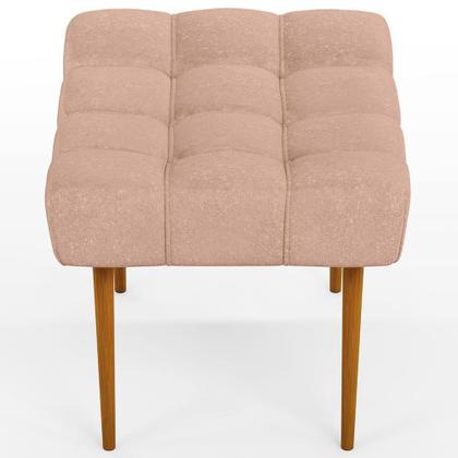 Imagem de Kit 02 Puffs Para Sala De Estar Requinte L02 Linho Rosê