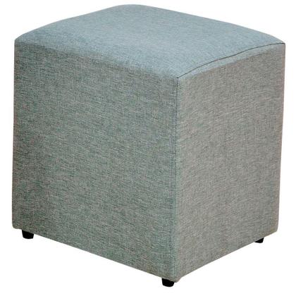 Imagem de Kit 02 Puffs Quadrado L02 Decorativo Sala de Estar Linho Cinza Escuro - Lyam Decor