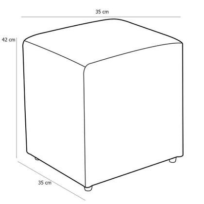 Imagem de Kit 02 Puffs Quadrado L02 Decorativo Sala de Estar Linho Cinza Escuro - Lyam Decor