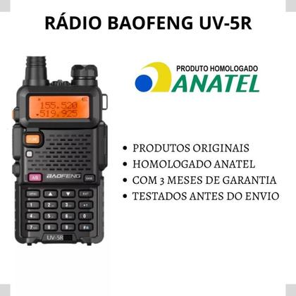 Imagem de Kit 02 Rádio Comunicador Baofeng Bf-Uv-5r Com Nota Fiscal