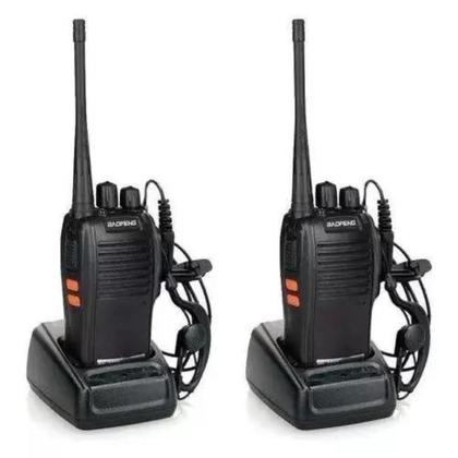 Imagem de Kit 02 Radio Walktalkie Comunicador 12km Baofeng 777s Amador Bandas De Freqüência 16 Cor Preto