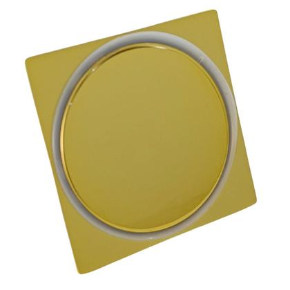 Imagem de Kit 02 Ralo Click Banheiro Inox Quadrado 10x10 Dourado