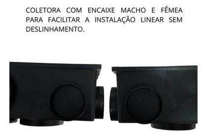 Imagem de Kit 02 Ralos 14x50 Grelha Bolinha Com Coletor Preto