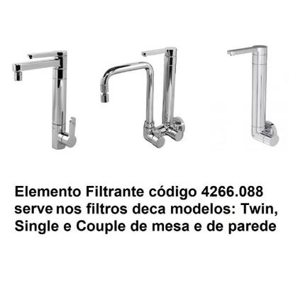 Imagem de Kit 02 Refil Deca Filtro Modelos Twin Single Couple Original