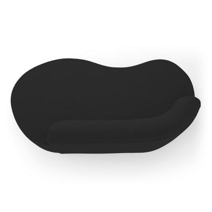 Imagem de Kit 02 Sofás Orgânicos Living Bob 145cm 02 Lugares com 02 Almofadas Bouclê Preto - Desk Design