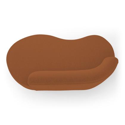 Imagem de Kit 02 Sofás Orgânicos Living Bob 145cm 02 Lugares com 02 Almofadas Bouclê Terracota - Desk Design