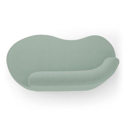 Imagem de Kit 02 Sofás Orgânicos Living Bob 145cm 02 Lugares com 02 Almofadas Bouclê Verde Menta - Desk Design