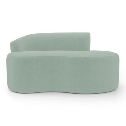 Imagem de Kit 02 Sofás Orgânicos Living Bob 145cm 02 Lugares com 02 Almofadas Bouclê Verde Menta - Desk Design